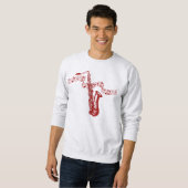 Musikthema Red Saxophon and notes - Sweatshirt (Vorne ganz)