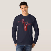 Musikthema Red Saxophone Red Notes - Shirt (Vorne ganz)