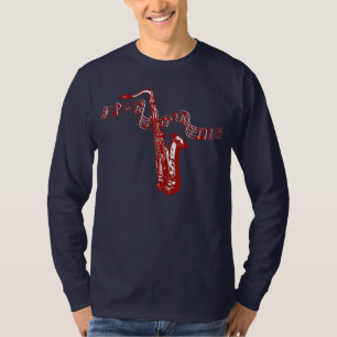 Musikthema Red Saxophone Red Notes - Shirt