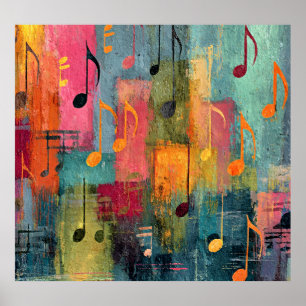 Musikthemen-Abstraktkunst Poster