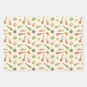 Musikthemenmuster Geschenkpapier Set (Vorderseite)