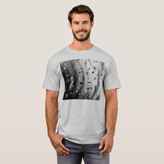 Musikthemenmuster T-Shirt (Vorne ganz)