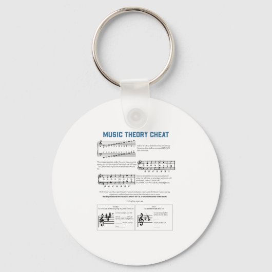 Musiktheorie Schlüsselanhänger (Vorderseite)