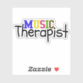 Musiktherapeut Aufkleber (Blatt)