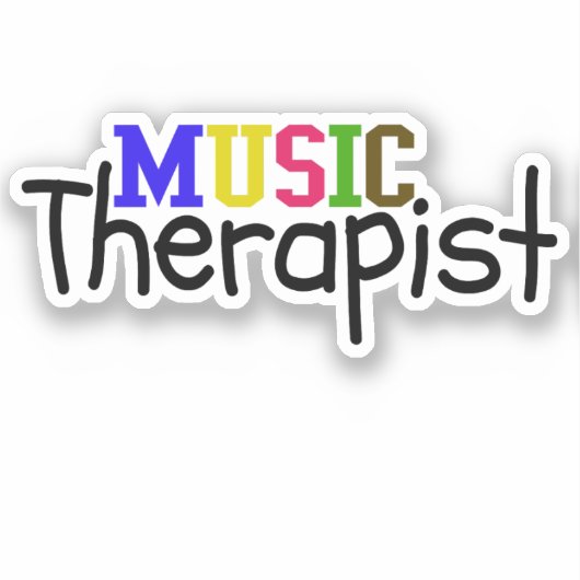 Musiktherapeut Aufkleber (Vorderseite)