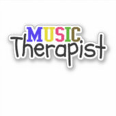 Musiktherapeut Aufkleber (Vorderseite)