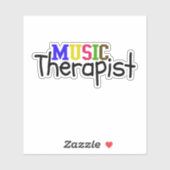 Musiktherapeut Aufkleber (Blatt)
