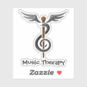 Musiktherapie Aufkleber (Blatt)