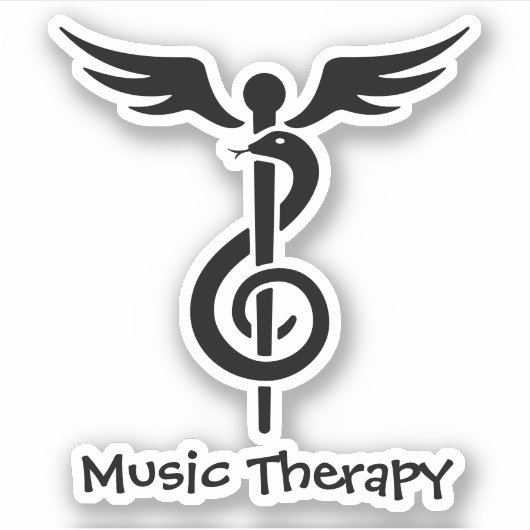 Musiktherapie Aufkleber (Vorderseite)