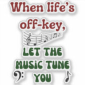 Musiktherapie Aufkleber (Vorderseite)