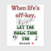 Musiktherapie Aufkleber (Blatt)