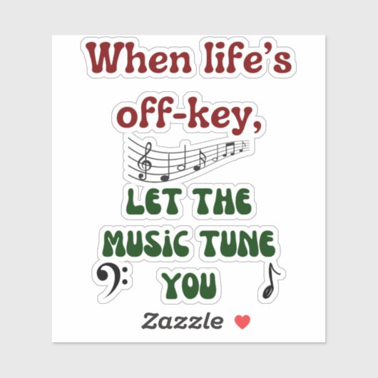 Musiktherapie Aufkleber (Blatt)