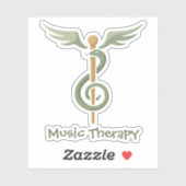 Musiktherapie Aufkleber (Blatt)
