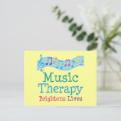 Musiktherapie Brightens Lives Postkarte (Stehend Vorderseite)