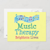 Musiktherapie Brightens Lives Postkarte (Vorne/Hinten)