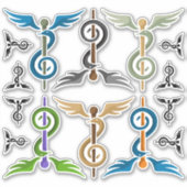 Musiktherapie Icon Set Aufkleber (Vorderseite)