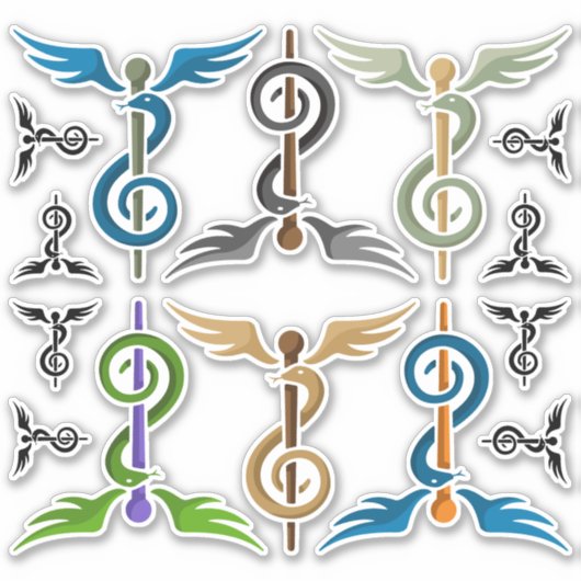 Musiktherapie Icon Set Aufkleber (Vorderseite)