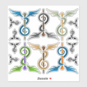 Musiktherapie Icon Set Aufkleber (Blatt)