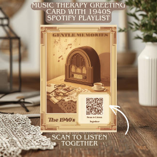 Musiktherapie QR-Code der 1940er Jahre mit Hits de Feiertagskarte