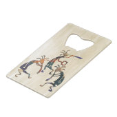 Musiktrio KOKOPELLI + Ihre Ideen Kreditkartenflaschenöffner (Vorderseite Schrägansicht)