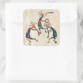 Musiktrio KOKOPELLI + Ihre Ideen Quadratischer Aufkleber (Tasche)