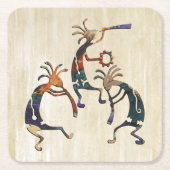 Musiktrio KOKOPELLI + Ihre Ideen Rechteckiger Pappuntersetzer (Vorderseite)