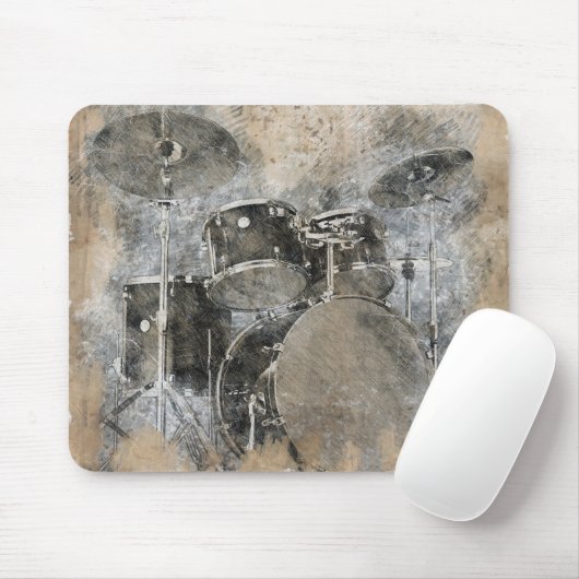 Musiktrommelkit Mousepad (Mit Mouse)