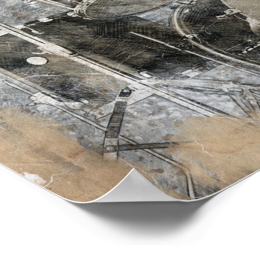 Musiktrommelkit Poster (Ecke)