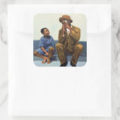 Musikunterricht #2 2000 quadratischer aufkleber (Tasche)