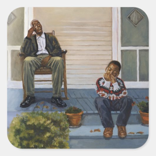 Musikunterricht #3 2000 quadratischer aufkleber (Vorderseite)