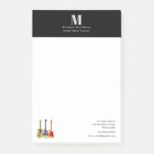 Musikunterricht für Gitarrenlehrer Post-it Klebezettel (Vorderseite)