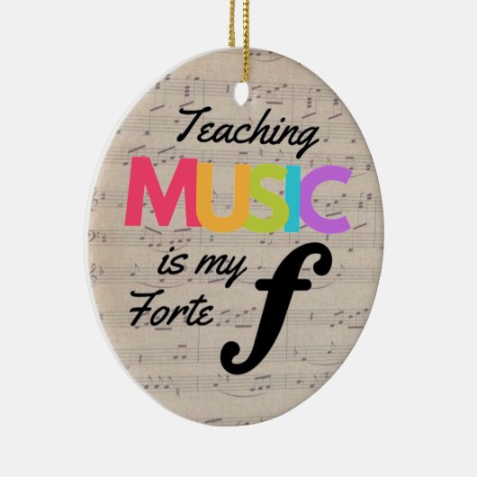 Musikunterricht ist mein Spaß für Musiklehrer Keramik Ornament (Rechts)