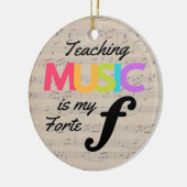 Musikunterricht ist mein Spaß für Musiklehrer Keramik Ornament (Links)
