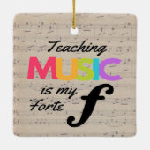 Musikunterricht ist mein Spaß für Musiklehrer Keramikornament (Rückseite)