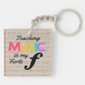 Musikunterricht ist mein Spaß für Musiklehrer Schlüsselanhänger (Rückseite)