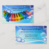 Musikunterricht-Lehrer Visitenkarte (Vorne/Hinten)