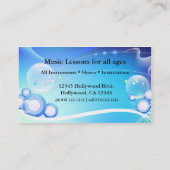 Musikunterricht-Lehrer Visitenkarte (Rückseite)