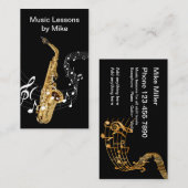 Musikunterricht-Musikinstrument Visitenkarte (Vorne/Hinten)