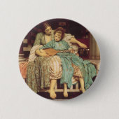 Musikunterricht von Lord Frederic Leighton Button (Vorderseite)