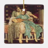 Musikunterricht von Lord Frederic Leighton Keramikornament (Rückseite)
