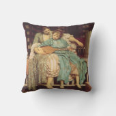 Musikunterricht von Lord Frederic Leighton Kissen (Rückseite)