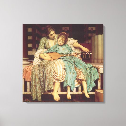Musikunterricht von Lord Frederic Leighton Leinwanddruck (Vorderseite)