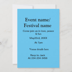 Musikveranstaltung Festival Name Details hier Datu Einladung
