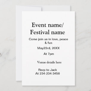 Musikveranstaltung Festival Name Details hier Datu Einladung