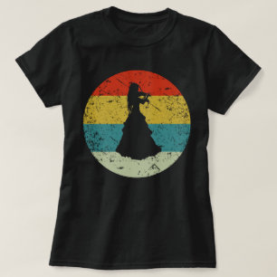 Musikviloin viloinist Retro Vintage Silhouette T-Shirt