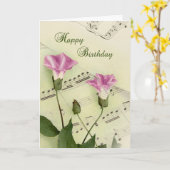 Musikvormittag Blume Geburtstag Karte (Gelbe Blume)