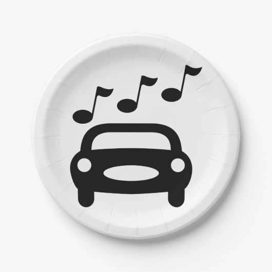 Musikwagen Pappteller (Vorderseite)