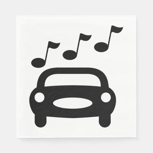 Musikwagen Serviette (Vorderseite)