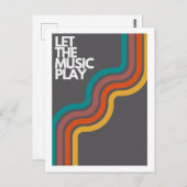 Musikwiedergabe gelassen postkarte (Vorne/Hinten)