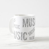 Musikwort Kaffeetasse (Vorderseite Links)